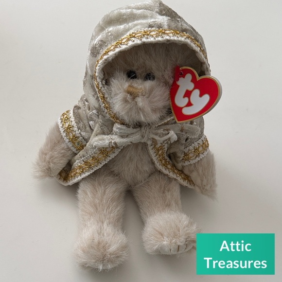Ty Other - Retired 1993 Attic Treasures Gwendolyn the Bear-Jointed Limbs-Removable Costume